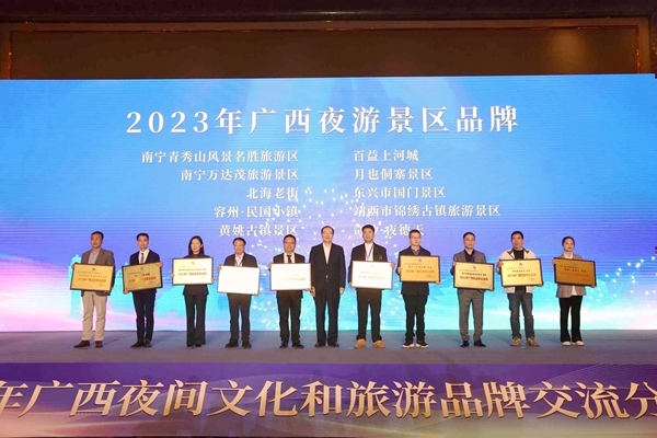 2023年廣西夜游景區(qū)品牌授牌現場。主辦方供圖