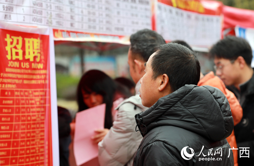 求職者在了解就業(yè)信息。人民網(wǎng)記者 張芳攝