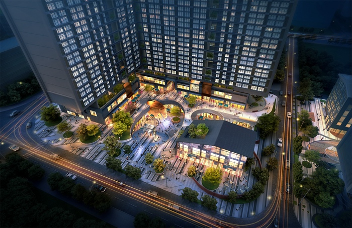 廣西能源大廈商業(yè)廣場鳥瞰圖